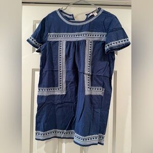 Forever 21 Navy Blue Dress with White Accents